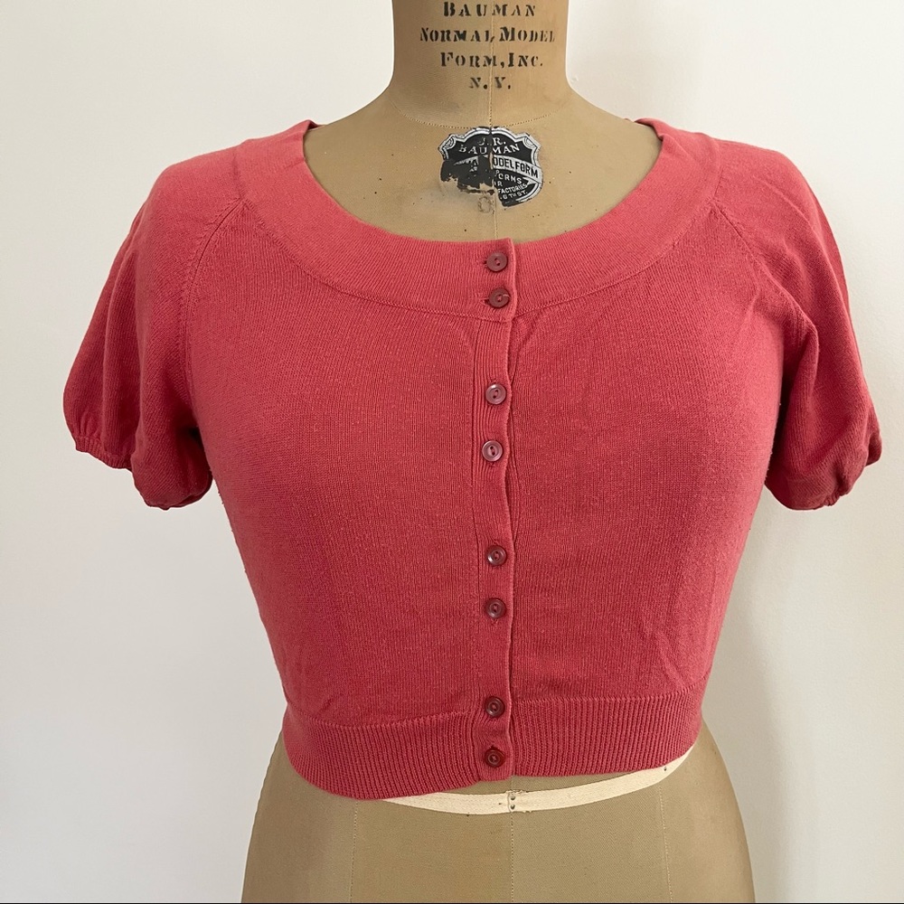 2/$20 Mossimo Women’s Short Sleeve Cropped Cotton Cardigan Size Small